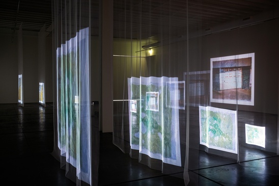 "Epicentro: Milagre" Arquipélago - Contemporary Arts Center, São Miguel, Azores, 2020
Video Installation from Fuji instant film negative transfer.